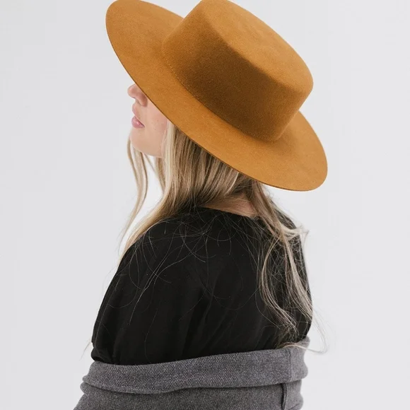 Gigi Pip Dahlia Boater AustralWool Hat In Brown Size Small (57) Sold Out Online - Picture 4 of 7